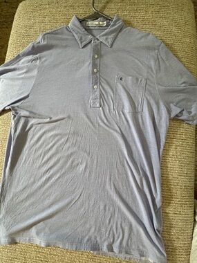 Criquet Men's light blue Polo Shirt with Chest Pocket